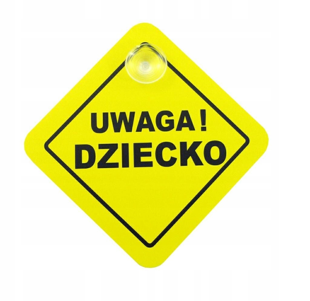 NAKLEJKA NA PRZYSSAWKĘ UWAGA DZIECKO