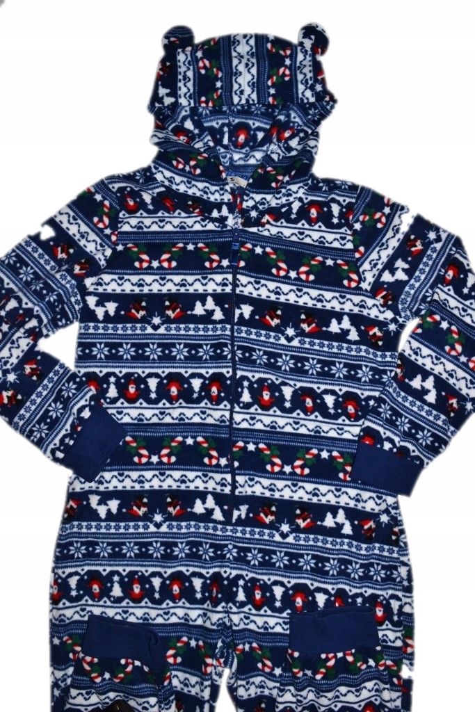 TU-Świąteczna mieciutka piżamka polarek Mikołaje L
