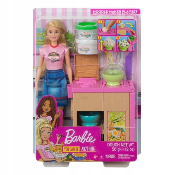 BARBIE LALKA DOMOWY MAKARON + CIASTO GHK43 ZESTAW