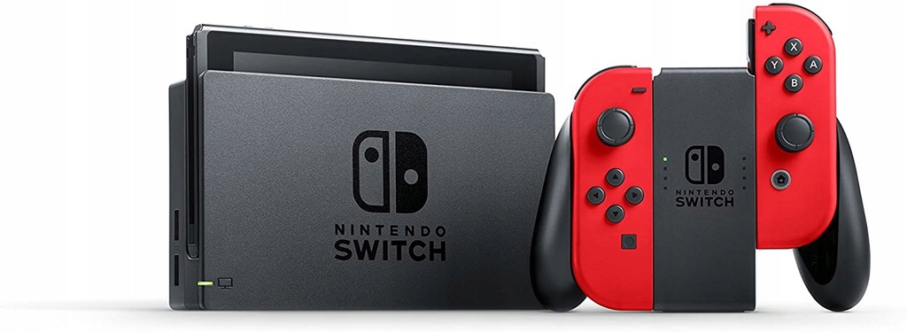 NINTENDO SWITCH RED/ROUGE 32GB + 3 GRY KOMPLET - 9536912474