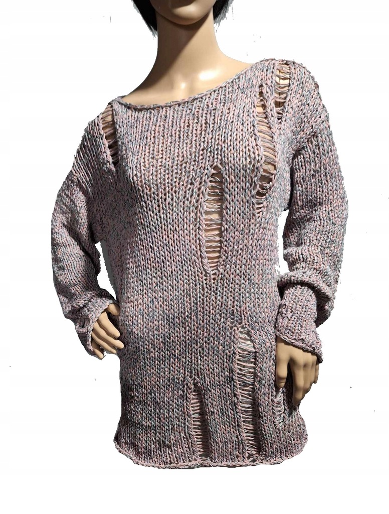 Sweterek z efektem prucia