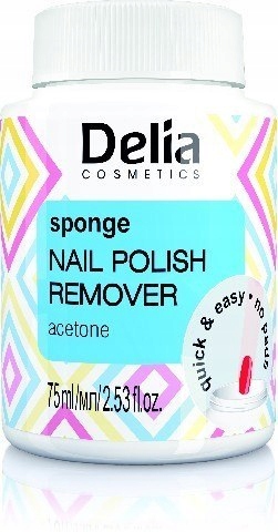 Delia Cosmetics Zmywacz do paznokci z gąbką aceton