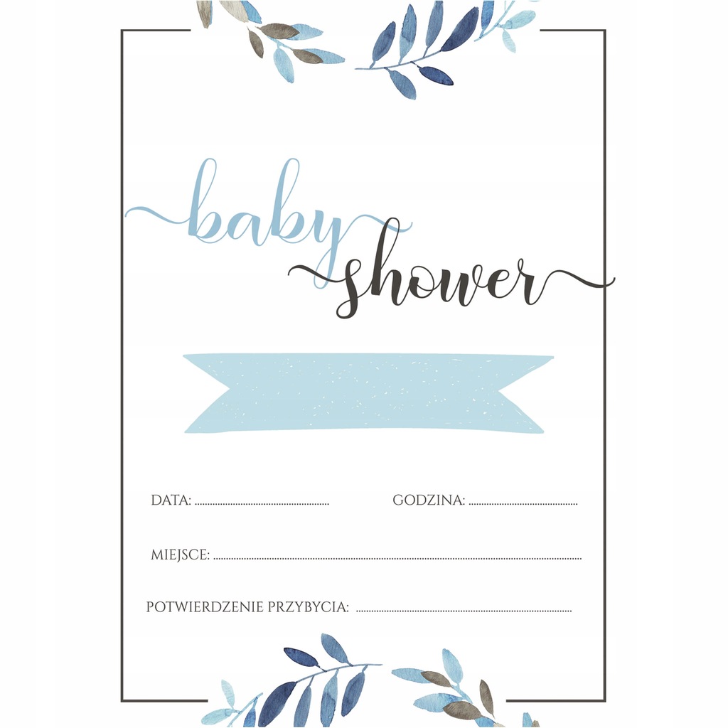 Zaproszenie na Baby Shower + Koperta Babyshower 7797288113