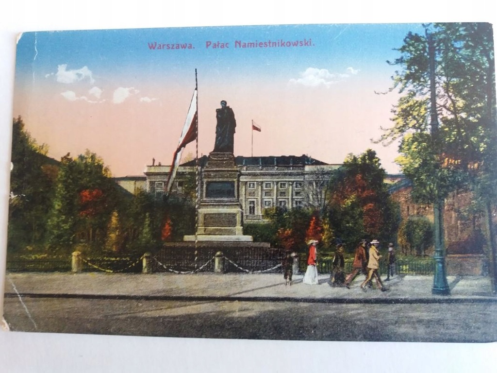 pocztówka Pałac Namiestnikowski Warszawa 1917