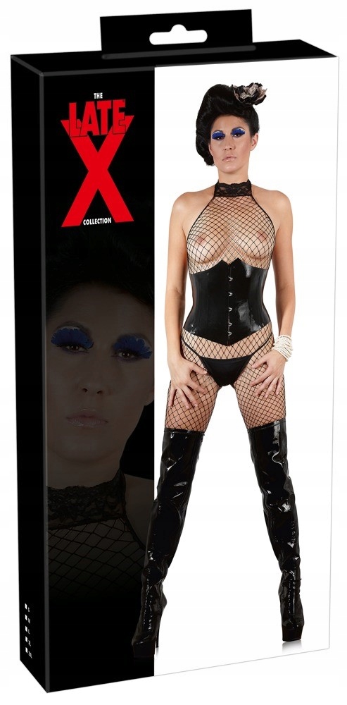 BIELIZNA BDSM LATEX WAIST CINCHER BLACK XL