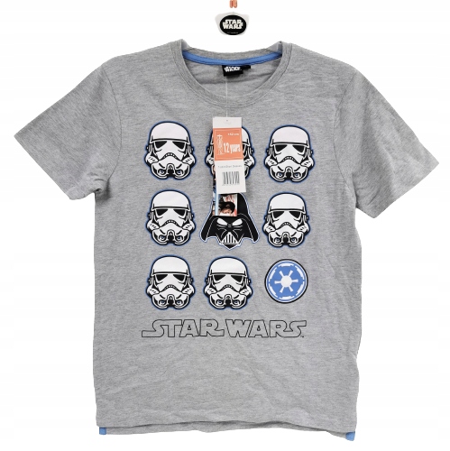 KOSZULKA T-shirt STAR WARS 152 szary melanż