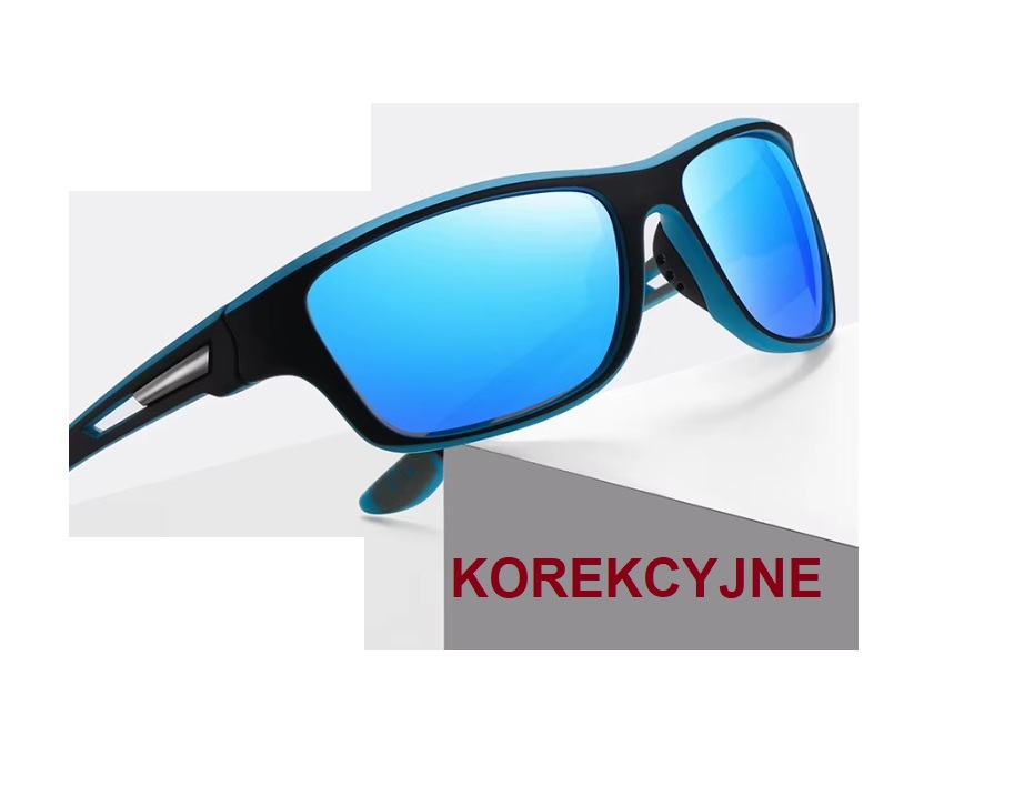 KOREKCYJNE OKULARY przeciwsłoneczne, lustrzane SPORT -2.5