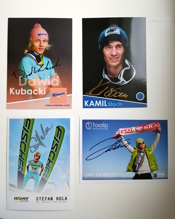 Autografy skoczków- Stoch, Kubacki, Hula, Ziobro