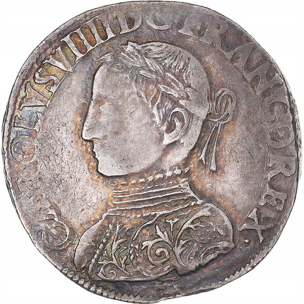 Moneta, Francja, Charles IX, Teston, 1563, La Roch
