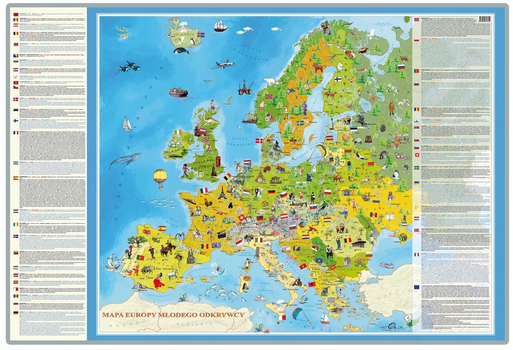 EUROPA MŁODEGO ODKRYWCY MAPA WPINANA - DZIECI '21