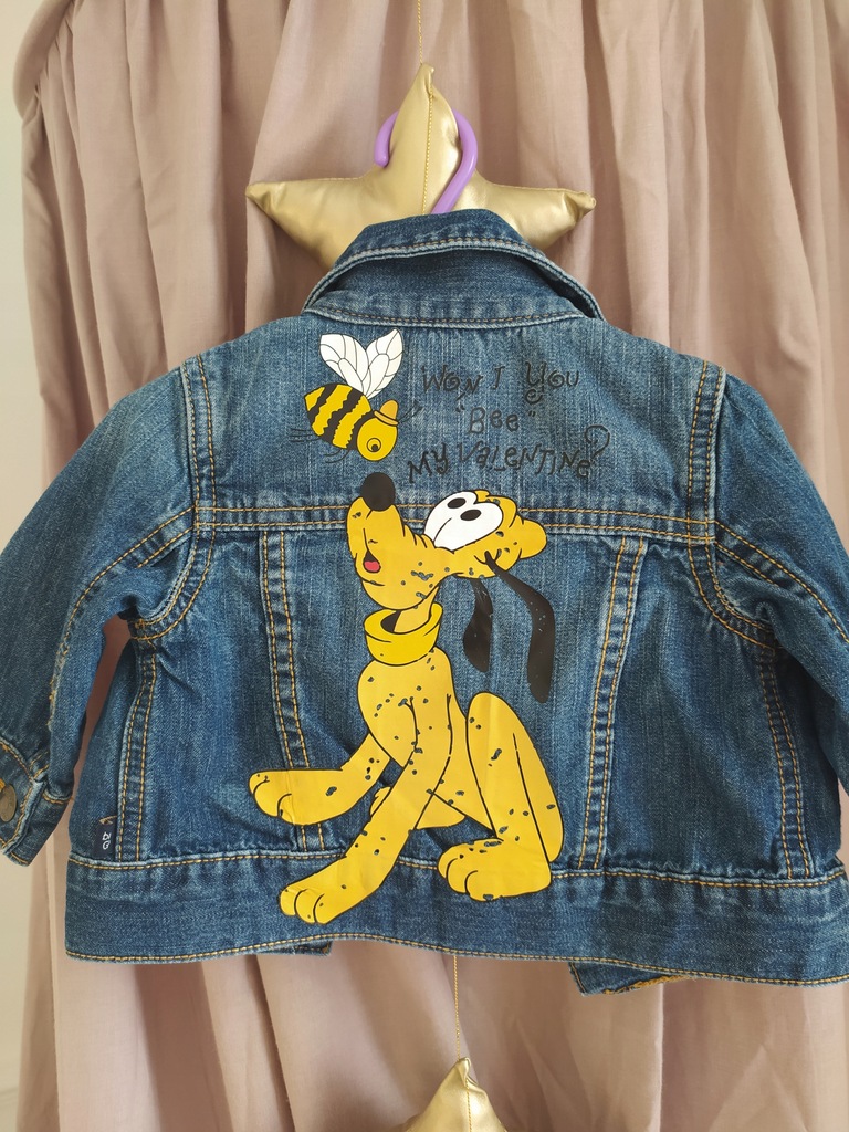 GAP jeansowa kurtka 68 katana Pluto Mickey zara
