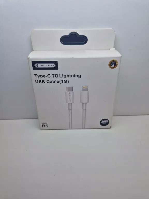 JELLICO KABEL USB-C / LIGHTNING 1M BIAŁY