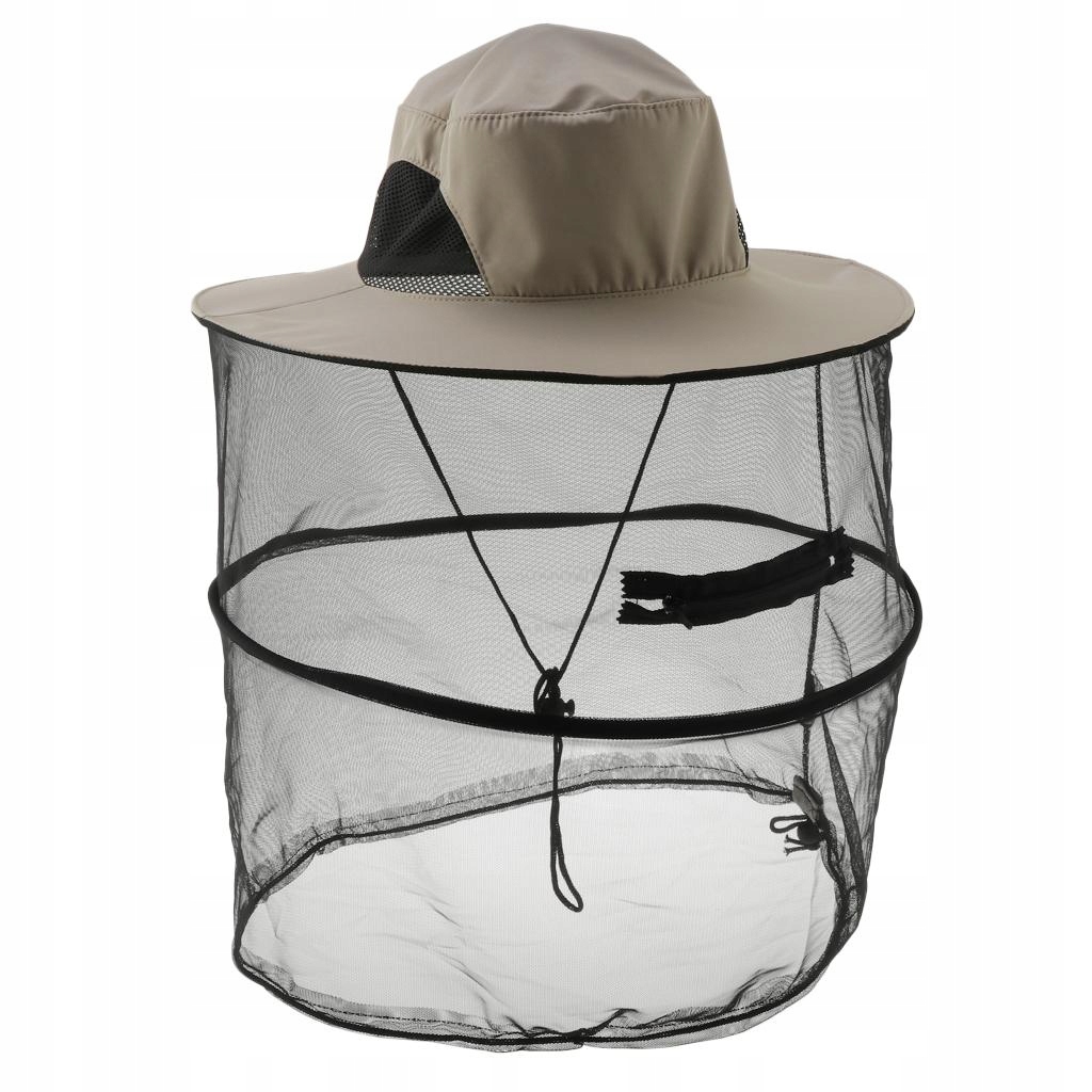 Outdoor Camping Mosquito Head Net Hat Mesh Face E