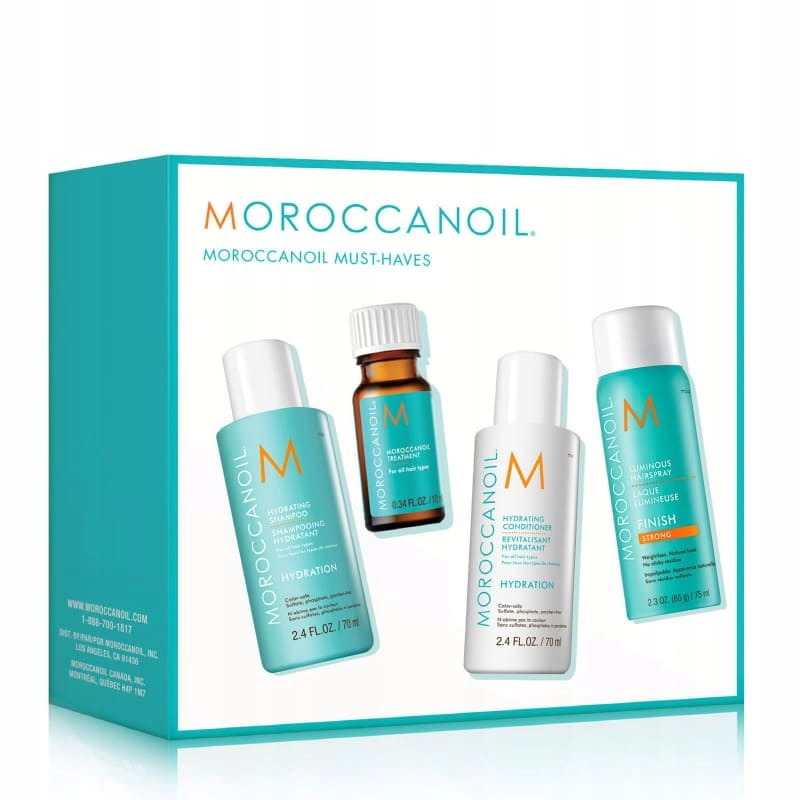 Moroccanoil zestaw MUST HAVE 4 KOSMETYKI travel