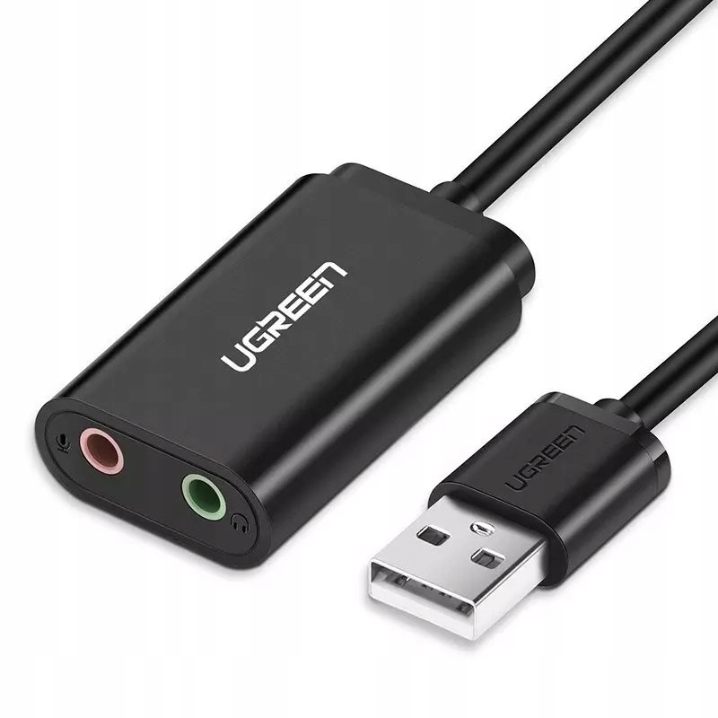 Adaptér UGREEN externí hudební zvuková karta USB -