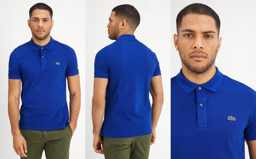 B14O008 KOSZULKA POLO SLIM FIT LOGO LACOSTE L