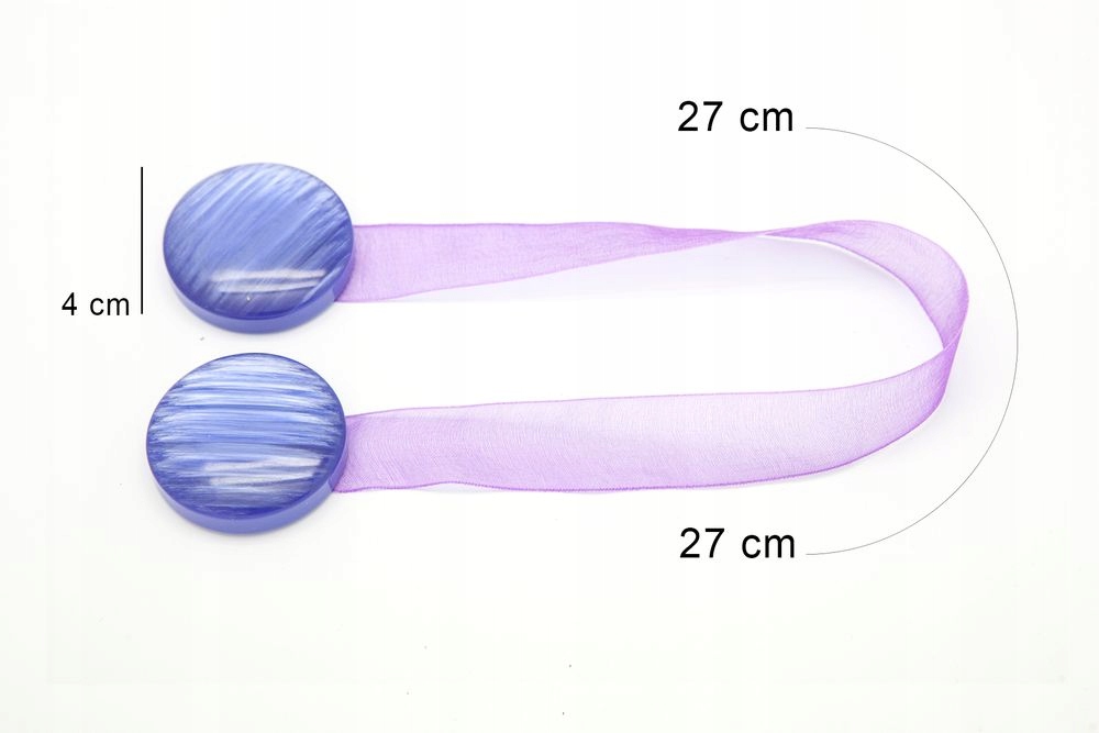 Upinacz dekoracyjny z magnesem fioletowy