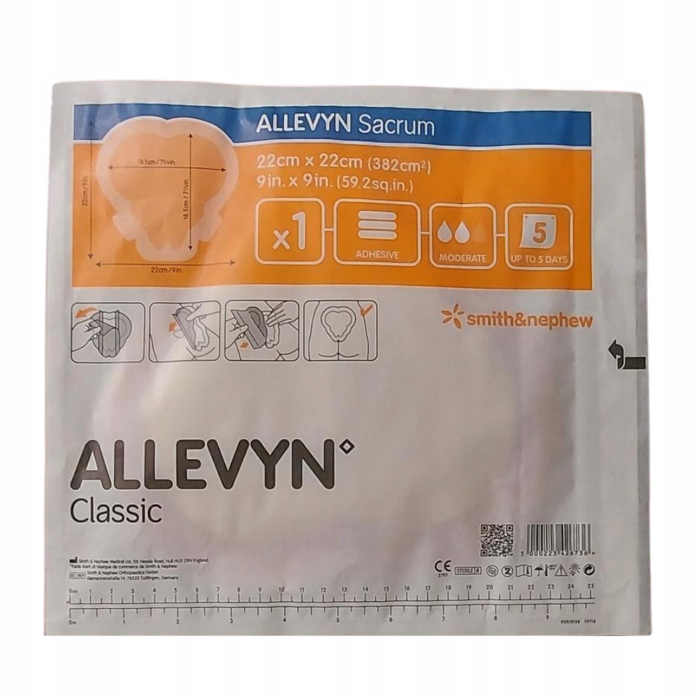 Opatrunek na odlezyny Allevyn Sacrum 22cm x 22cm - 9605263256 - oficjalne  archiwum Allegro