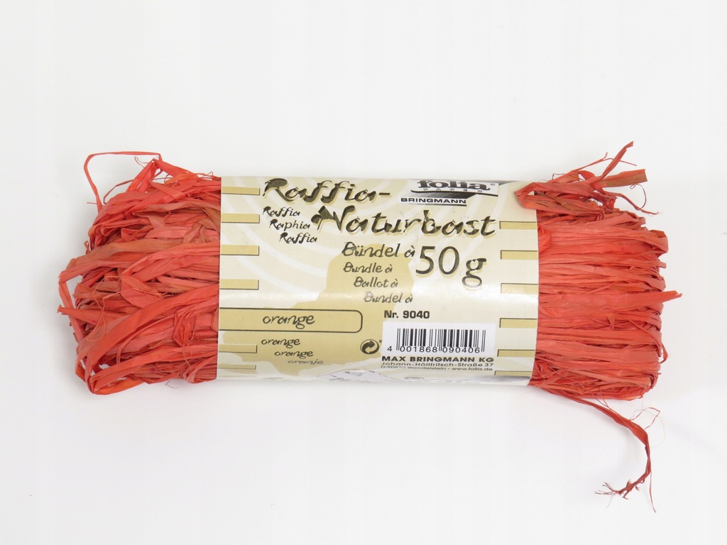 RAFIA NATURALNA 50G POMARAŃCZOWA