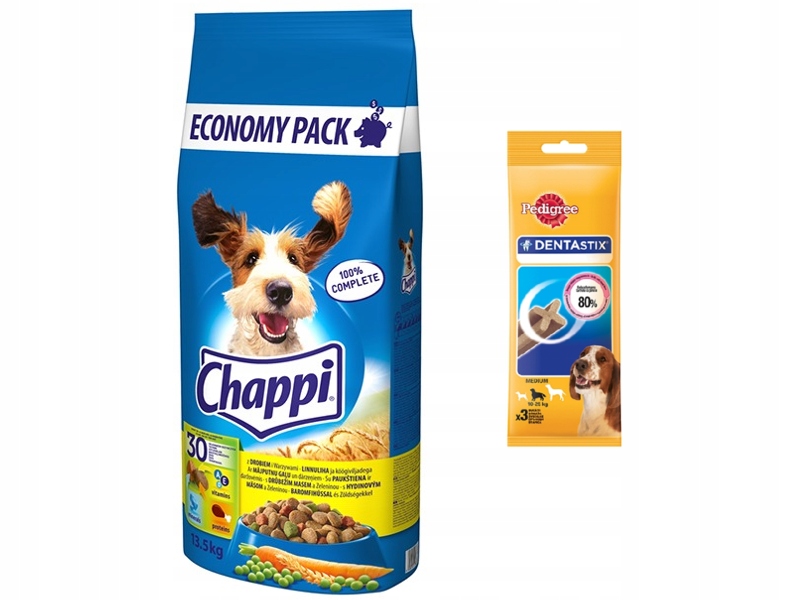 CHAPPI DRÓB I WARZYWA KARMA DLA PSA 13,5kg +GRATIS