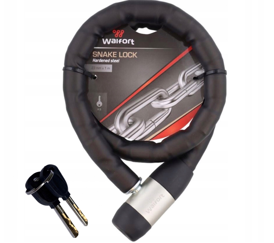 Zabezpieczenie rowerowe łańcuch Walfort SNAKE LOCK 12084781022
