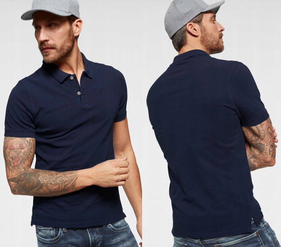 PEPE JEANS GRANATOWA KOSZULKA POLO MĘSKA XL