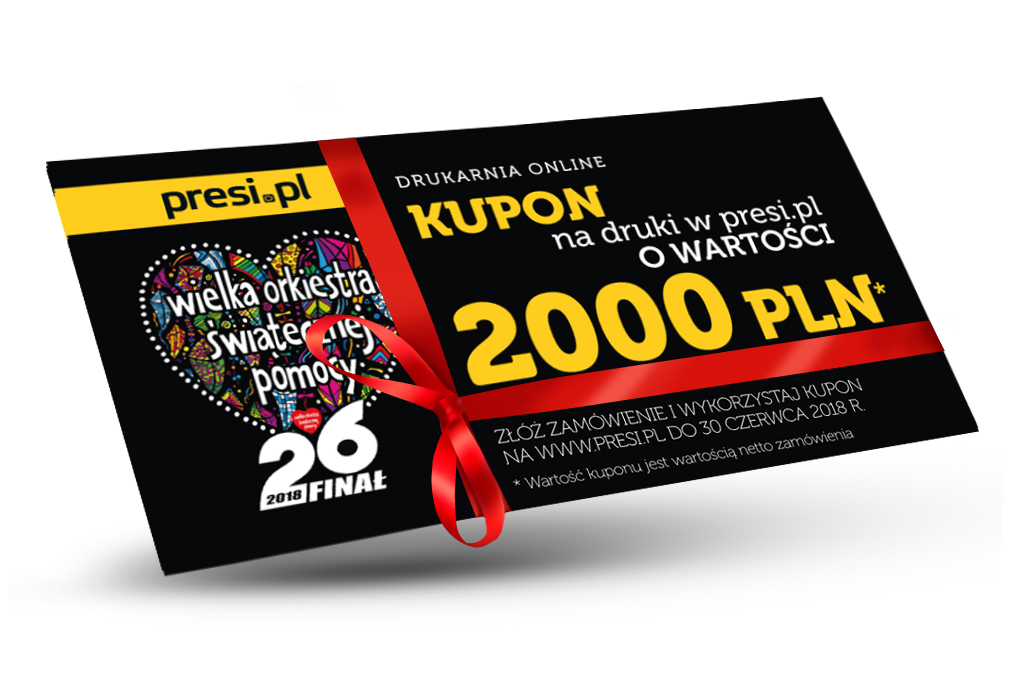 Kupon 2000 zł na druki w presi.pl-drukarnia online