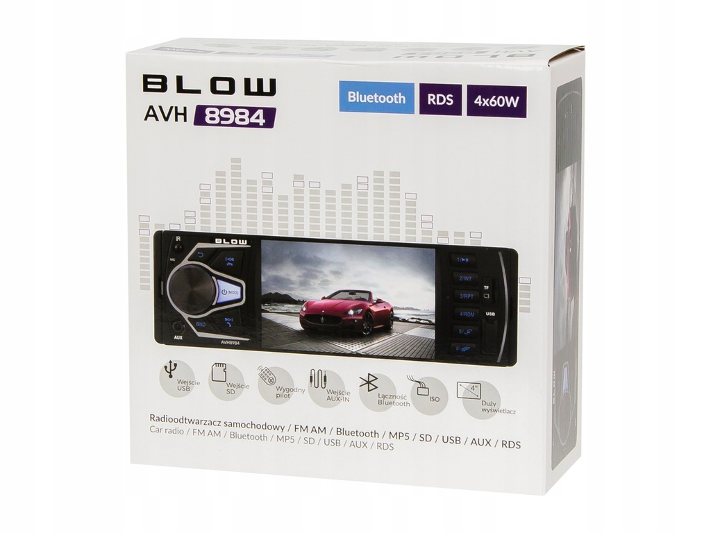 Купить Автомобильное радио BLOW Bluetooth USB SD MP5 с ЖК-дисплеем: отзывы, фото, характеристики в интерне-магазине Aredi.ru