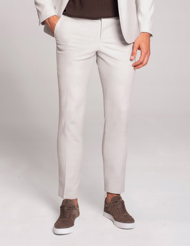 Spodnie do zestawu erve szary slim fit 170 98
