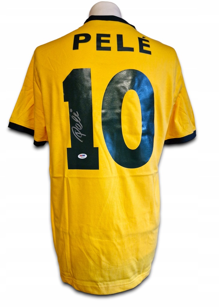 Pelé, Brazylia - koszulka z autografem, certyfikat PSA DNA (zag)