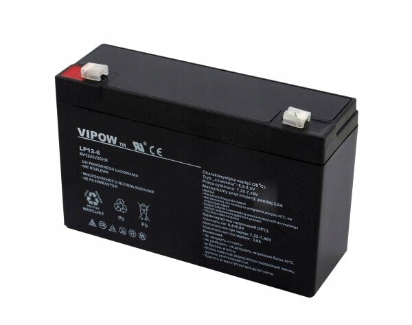 *NOWY Akumulator żelowy AGM Vipow 6V 12Ah typ VRLA