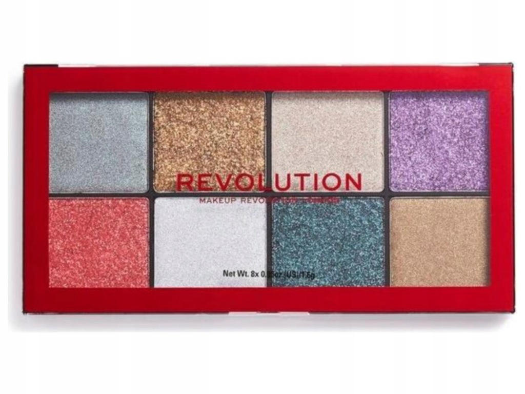 Paleta cieni Makeup Revolution Prasowane brokatowe