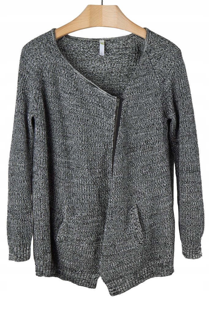 ADIDAS NEO - uroczy sweter kardigan melanż - L/XL