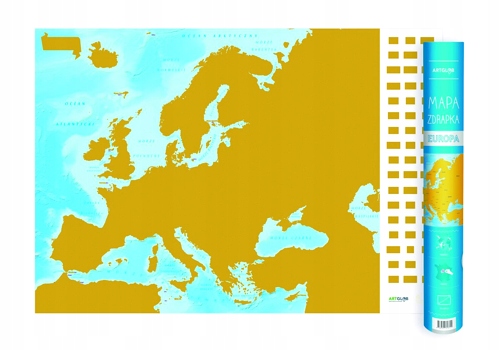 MAPA ZDRAPKA EUROPA 1:9 000 000