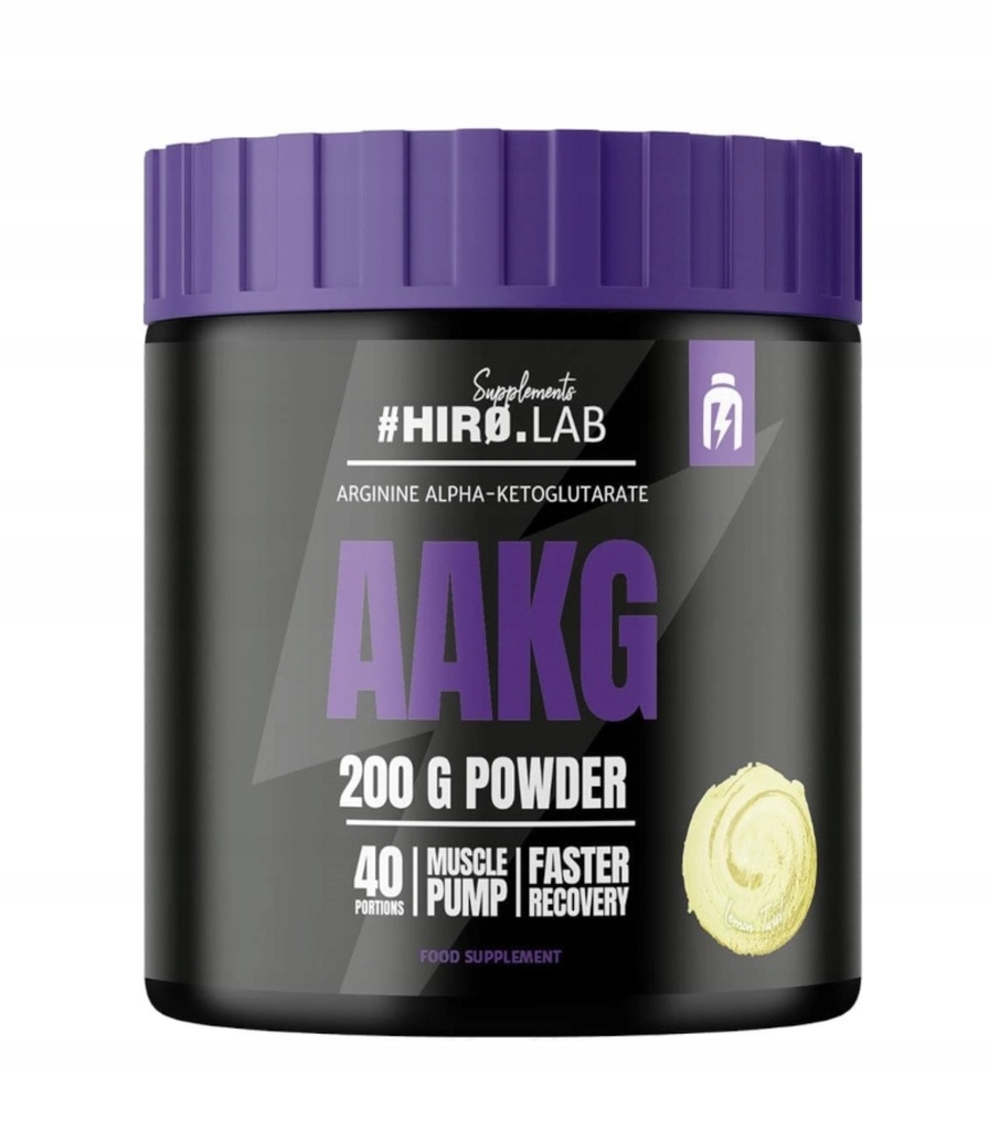 Hiro.Lab AAKG 200 g - przedtreningowy booster argininy - lemon