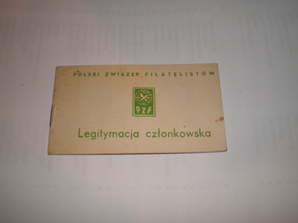PZF legitymacja członkowska 1980