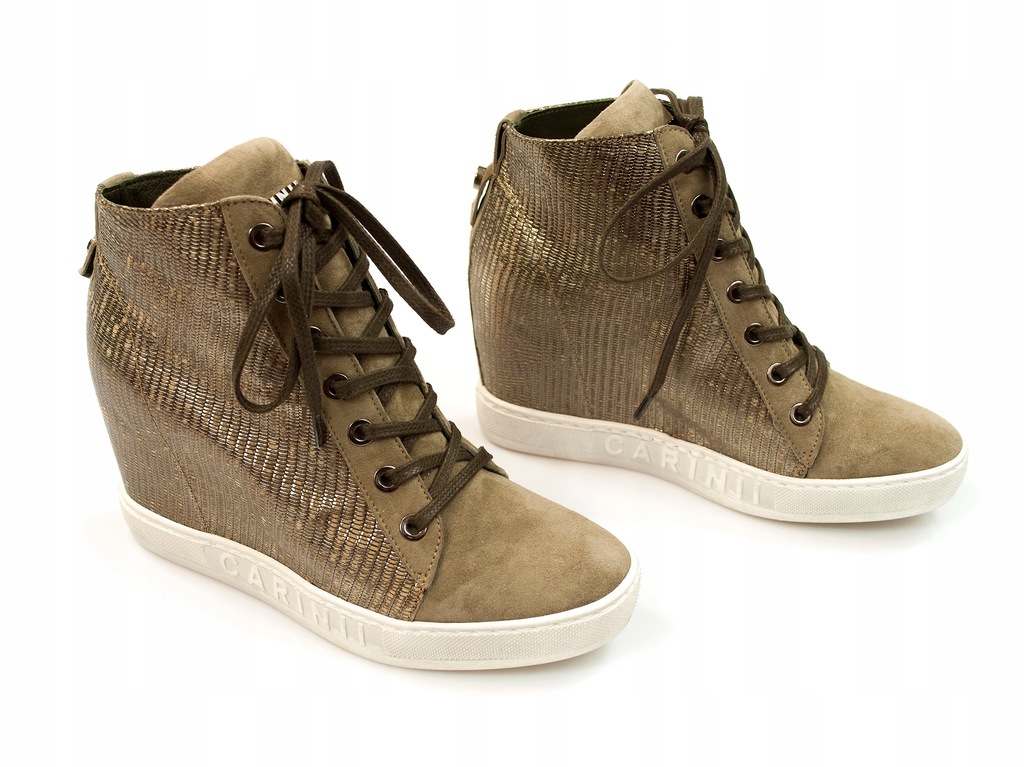sneakersy Carinii kryty koturn botki skóra 2kol % sneakersy Carinii kryty koturn botki skóra 2kol %