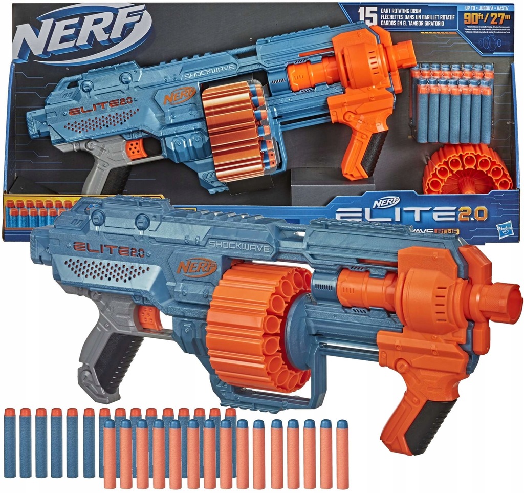 Nerf Elite 2.0 wyrzutnia Hasbro + strzałki zabawka dla dzieci