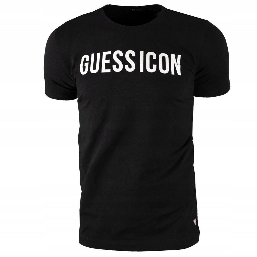 T-SHIRT GUESS ICON CZARNA KOSZULKA ORYG.