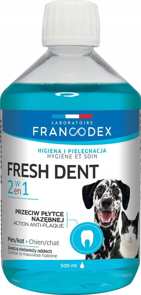 Francodex PL Fresh dent płyn do higieny jamy ustnej dla psów i kotów 500