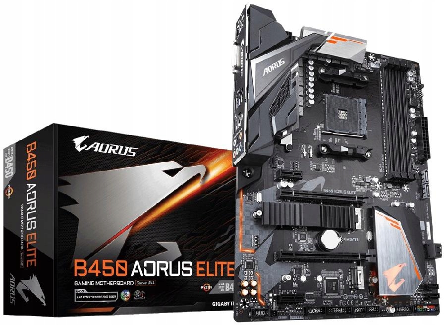 Купить Материнская плата GIGABYTE B450 AORUS ELITE RYZEN 3 НОВЫЙ BIOS: отзывы, фото, характеристики в интерне-магазине Aredi.ru