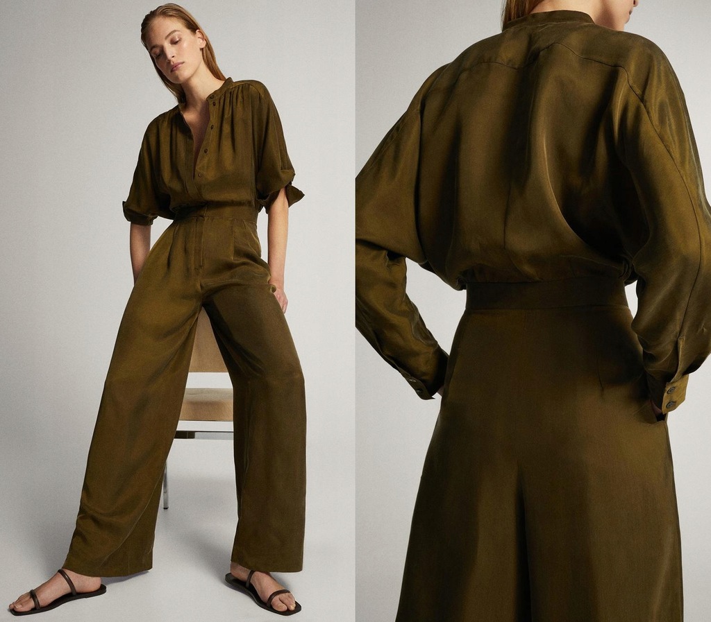 MASSIMO DUTTI KOMBINEZON KHAKI KIESZENIE (38) - 10924391775 - oficjalne ...