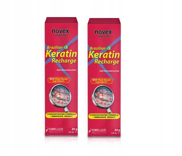 Novex Brazilian Recharge Keratin Brazylijski krem do stylizacji włosów 80g