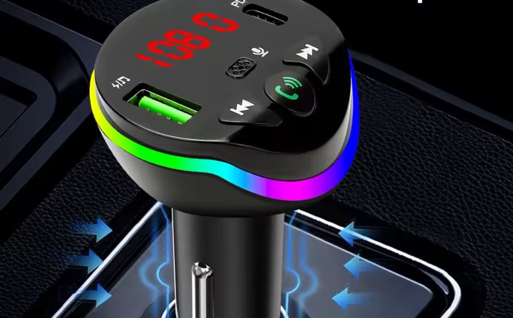 Transmiter samochodowy FM AFF Zestaw głośnomówiący samochodowy transmiter