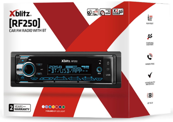 Купить АВТОМОБИЛЬНЫЙ РАДИО XBLITZ RF250 с Bluetooth 5.0: отзывы, фото, характеристики в интерне-магазине Aredi.ru