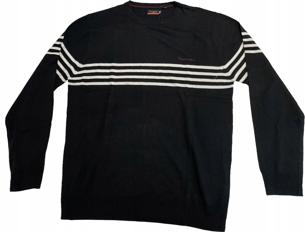 Sweter marki PIERRE CARDIN czarny w paski XXL p15