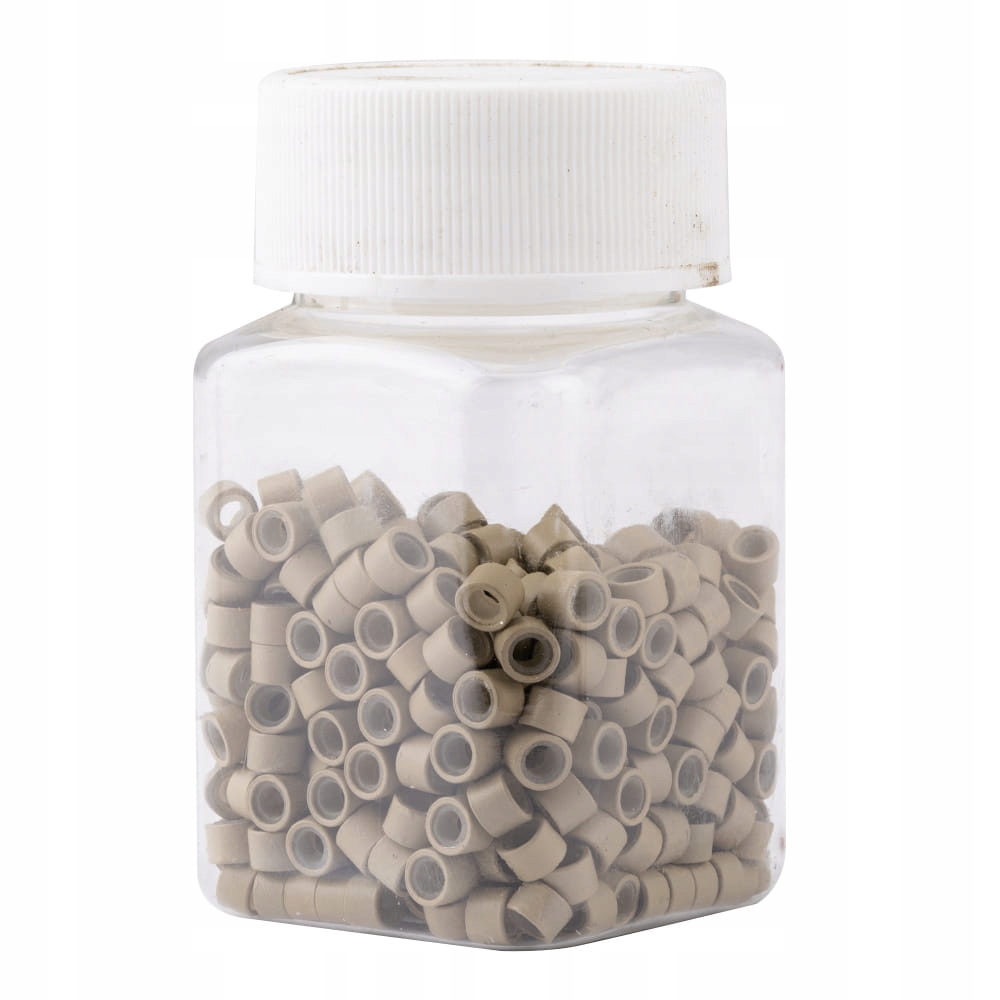 500x Mikroringi Z Silikonem Do Przedłużania Włosy Naturalne 4,5mm Nr11