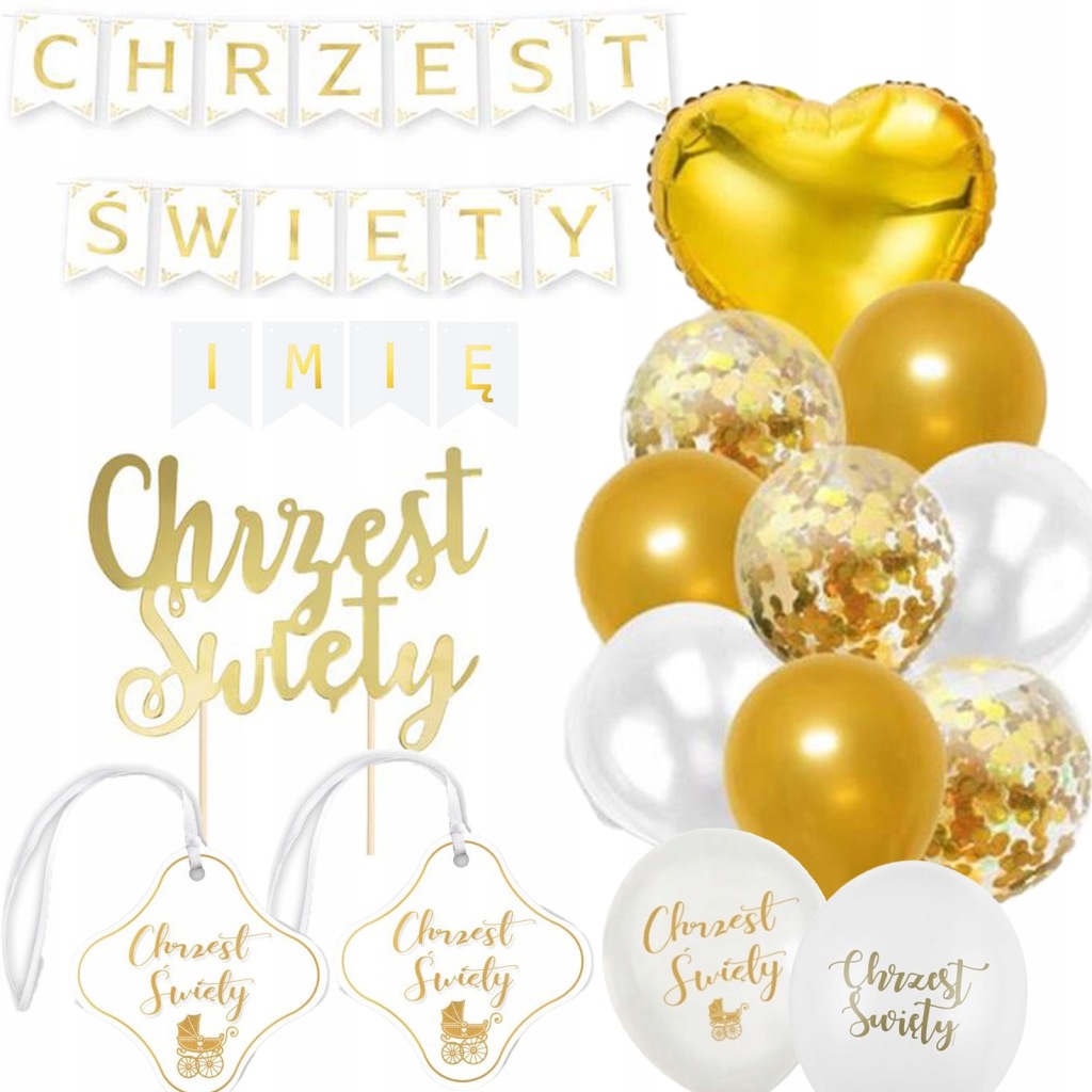 ZESTAW dekoracji na CHRZEST Święty + IMIĘ