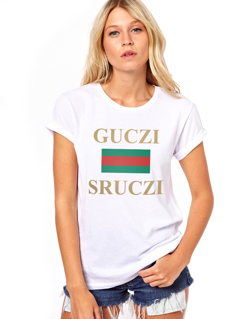 Guczi Sruczi | biała koszulka damska rozmiar L/XL