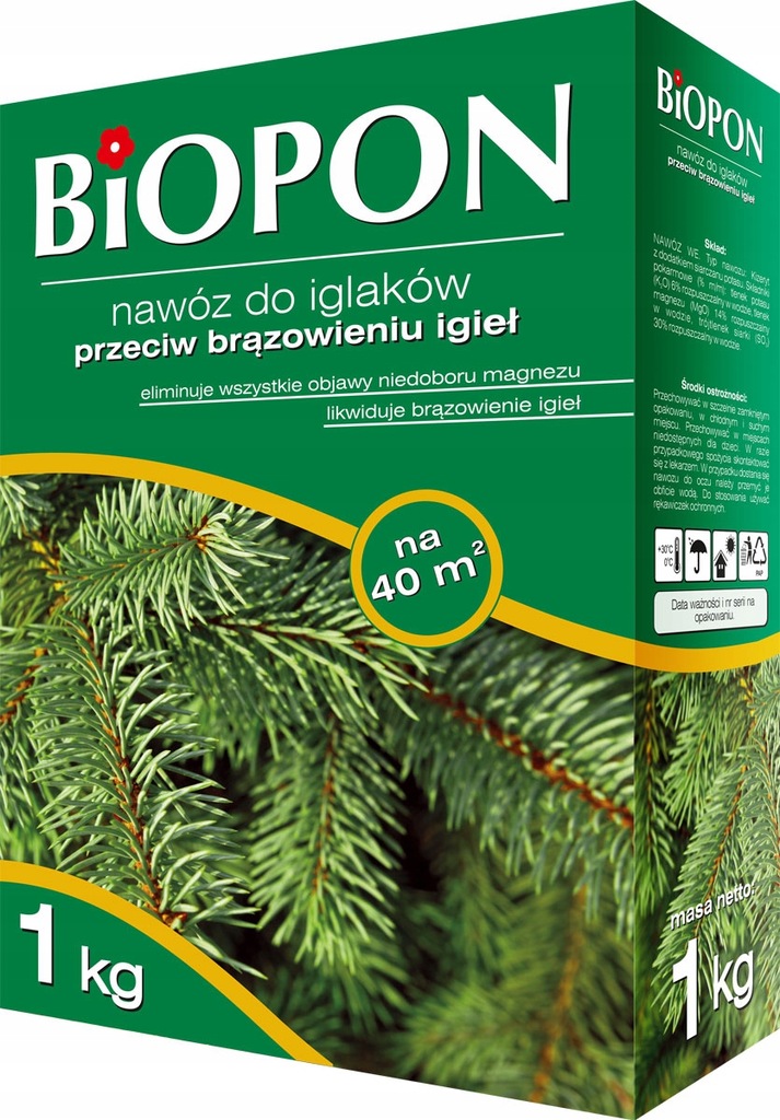 Biopon Granulat 1kg do iglaków przeciw brązowieniu